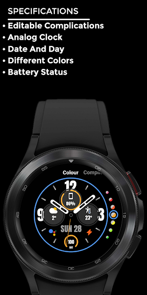 Nighty Analog 19 - watch face Screenshot 3