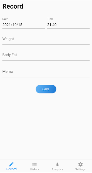 Quick Weight Tracker Screenshot 0