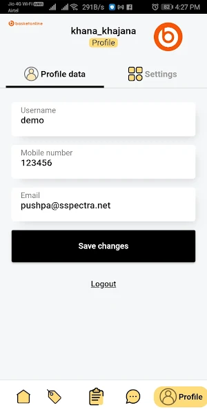 basket online - Merchant App Screenshot 2