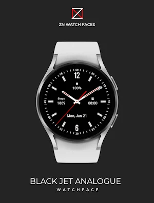 Black Jet Analogue Watch Face Screenshot 0