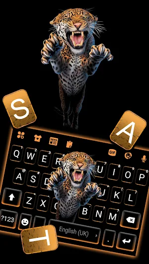 Hunting Leopard Keyboard Background Screenshot 1