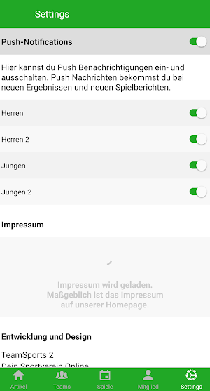 DJK Erlenbach am Main e.V. Screenshot 2