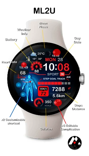 ML2U 245 Watch Face Screenshot 1
