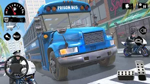 Police Bus Simulator Transport Driving Free Game Screenshot 0