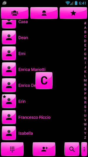 Dialer Gloss Pink Theme Screenshot 1
