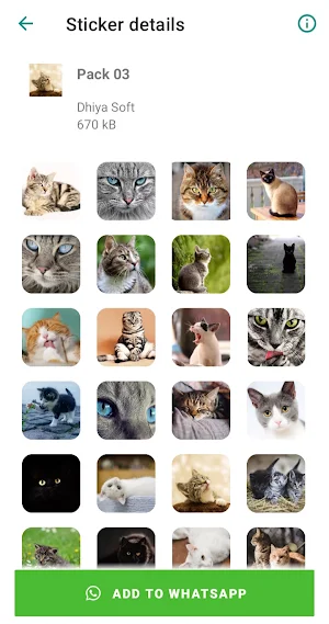 Cute Cat Stickers Screenshot 1