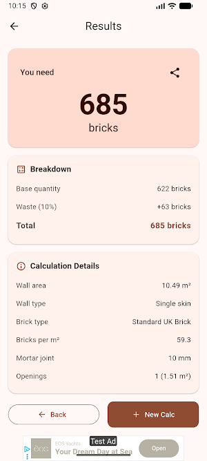 Brick Calculator Screenshot 2
