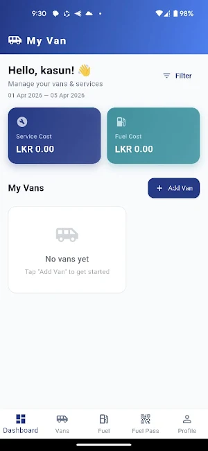 Van: Service & Fuel Tracker Screenshot 0
