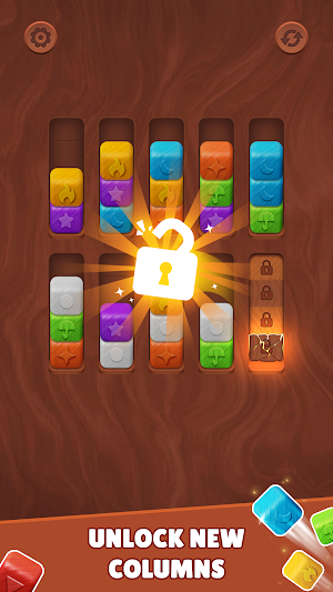Wood Sorter: Color Match Screenshot 1