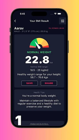 BMI Calculator Pro Screenshot 1