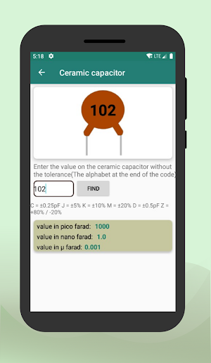 Electronic components & Circuit calculator Screenshot 2