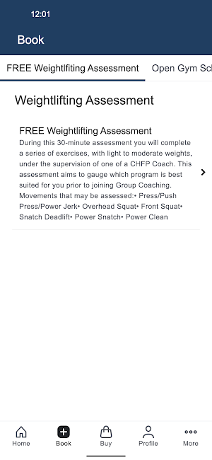 CH Fitness and Performance Screenshot 1