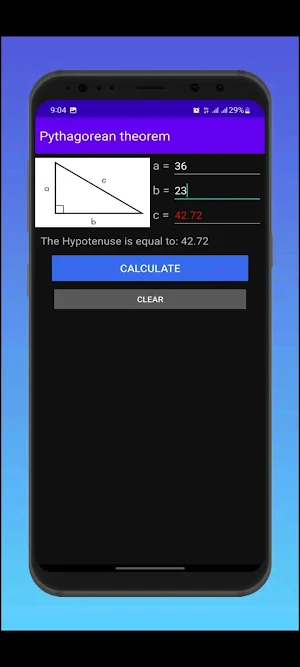 Pythagorean Theorem Calculator screenshot 4