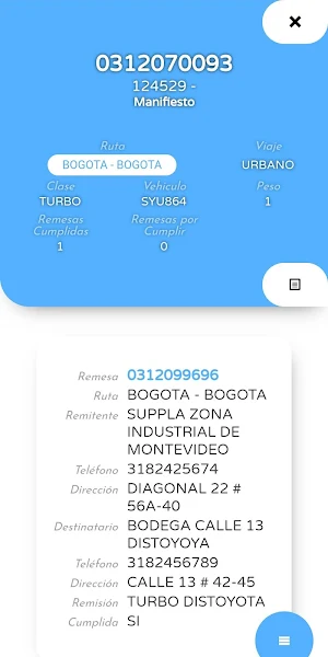 Gestión Despacho (Manifiesto Electrónico de Carga) Screenshot 2