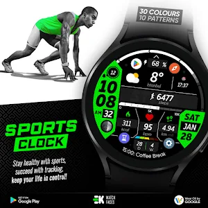 Sports Clock - Watch Face Screenshot 1