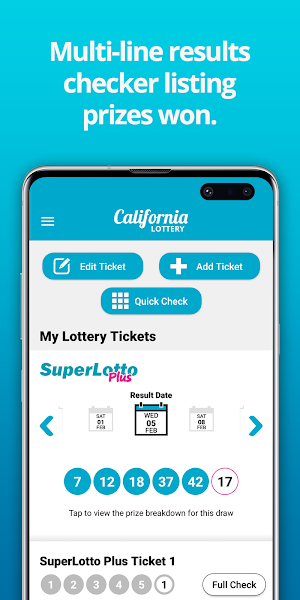 California Lottery Results Screenshot 2