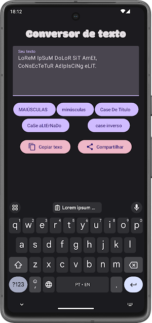 Conversor de texto Screenshot 2