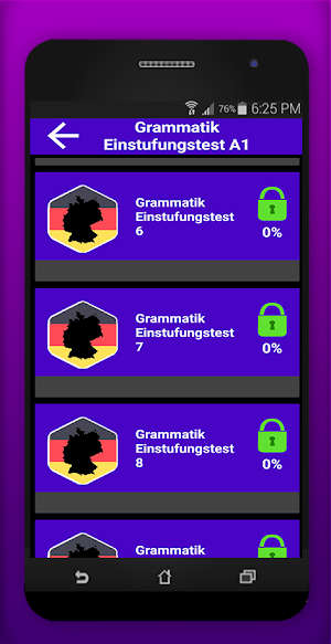 Deutsch Grammatik Einstufungst Screenshot 1