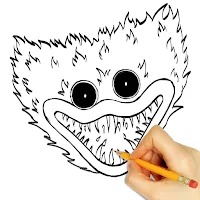 How to draw Huggy Wuggy