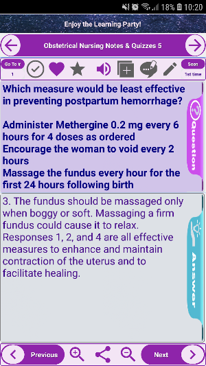 Obstetrical nursing Exam Prep: Screenshot 1