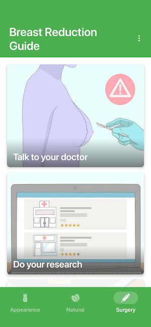 Breast Reduction Guide Screenshot 2