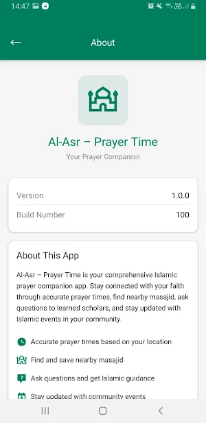 Al Asr Prayer Timings Screenshot 2