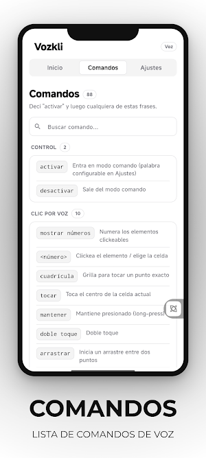 VOZKLI Control Screenshot 2