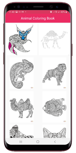 Animal Mandala Coloring Book Screenshot 1