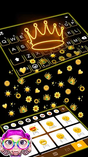 Funky Queen Gravity Keyboard Background Screenshot 3