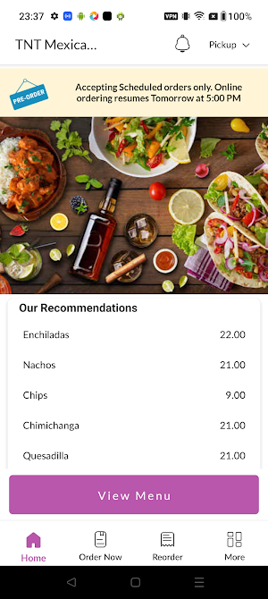 TNT Mexican Restaurant Screenshot 1
