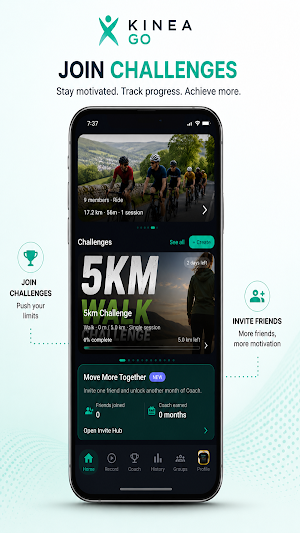 Kinea Go: Run, Walk, Cycle Screenshot 0