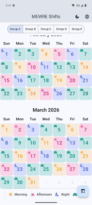 MEWRE Shifts Screenshot 3