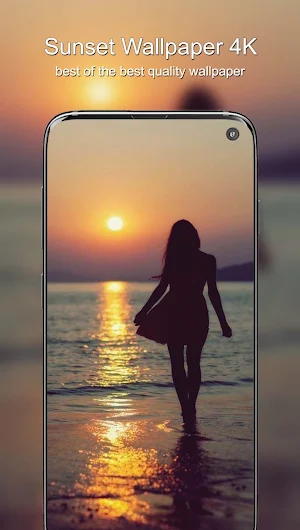 Sunset Wallpaper with Girl 4K Screenshot 3