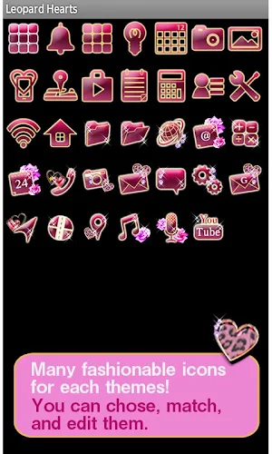 Leopard Hearts Wallpaper Theme Screenshot 3
