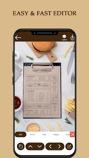 Menu Maker - Vintage Design Screenshot 1