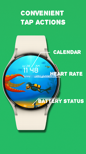 Summer Dive Watch Face Screenshot 3