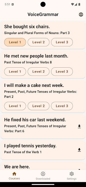 English Grammar Exercises Screenshot 0