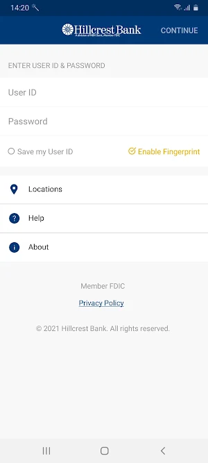 Hillcrest Bank Mobile Screenshot 0