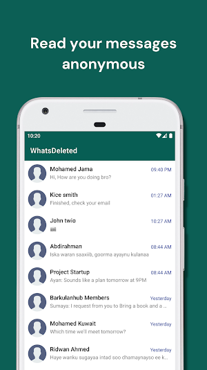 WhatsDeleted: Recover messages Screenshot 1