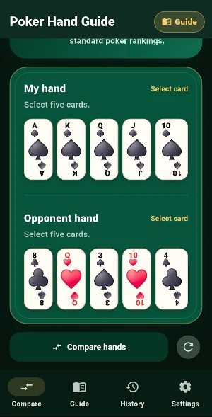 Poker Hand Guide Screenshot 2