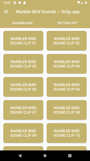 Warbler Bird Sound Collections ~ Sclip.app Screenshot 0