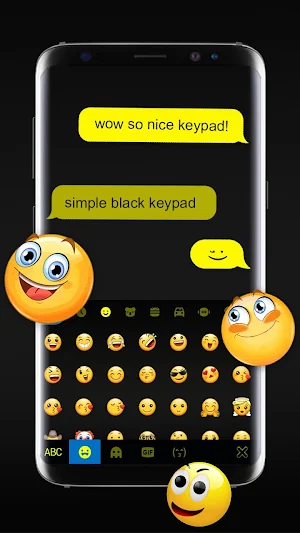 Black Yellow Business Keyboard Theme Screenshot 2