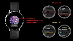 Colorful Fluorescent Wear OS Screenshot 1