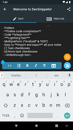 DevSnippets Screenshot 2