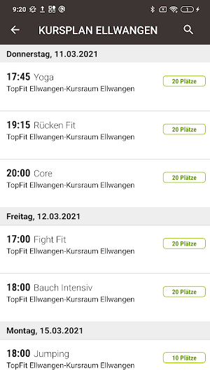TopFit Fitness Screenshot 2