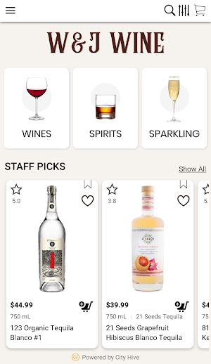 W & J Wines & Spirits Screenshot 1