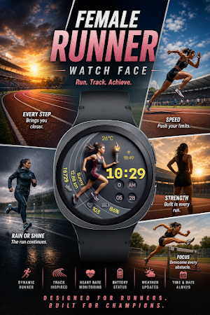 Female Runner: Wear OS Watch Screenshot 2