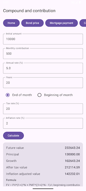 Formula Finance Calculator Screenshot 3