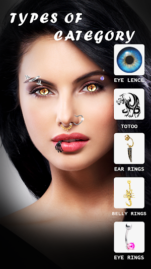 Piercing Photo Make up App : Boy and Girl Make up Screenshot 3