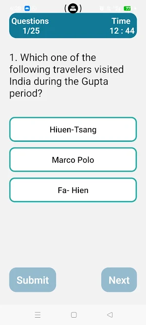 Indian History Test Screenshot 3